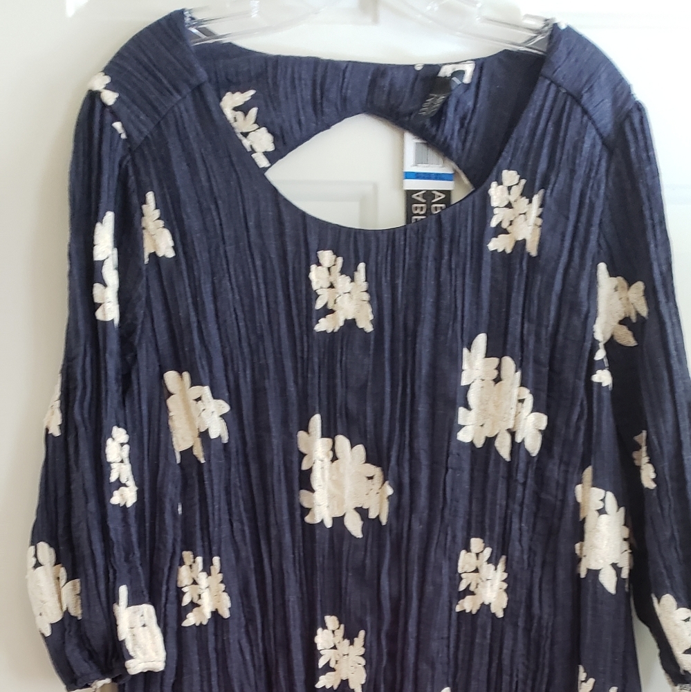 Navy Floral Women's Dress